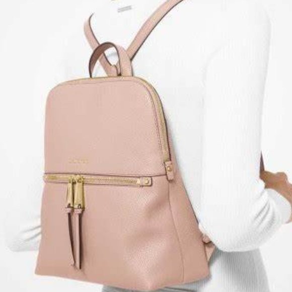 MK Rhea Medium Pebbled  Backpack Retail Value $298 - Picture 2 of 8